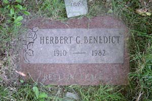 [Headstone - Herbert G. Benedict]